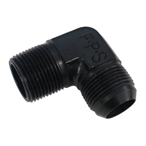 482206BL Fragola -6AN x 1/4" MPT 90 Degree Adapter Black