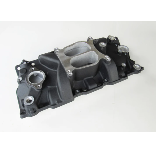 52040 Power+Plus Small Block Chevy V8 Cyclone Aluminum Intake Manifold Black Finish