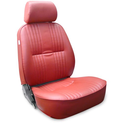 80-1300-58R-LEATHER PROCAR PRO-90  SERIES 1300 - RED VINYL RIGHT SEAT