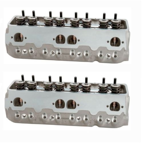 1008108 Brodix Track 1 245 CNC Ported SB Chevy Cylinder Heads Assembled, 68cc .700 Lift Springs