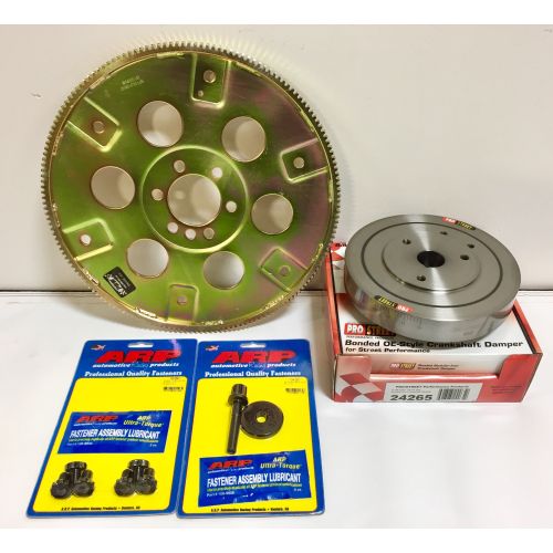 CNC SB Chevy 350 Harmonic balancer Flexplate Combo Kit - Internal Balance