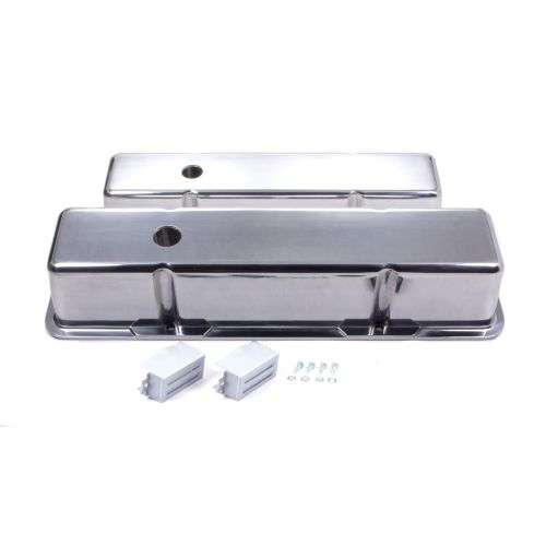 Polished Aluminum Valve Covers With Breather Holes, SB Chevy