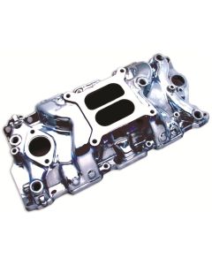 52012 Power+Plus Small Block Chevy V8 Cyclone Plus Intake Manifold Polished (w/o kit)