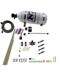 NXS 93046-10 DRY DIRECT PORT NITROUS SYSTEM. 4 CYLINDER W/ 10LB BOTTLE