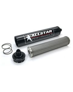 Allstar 40218 Inline Aluminum Fuel Filter - Stainless Element - 8 AN Ends