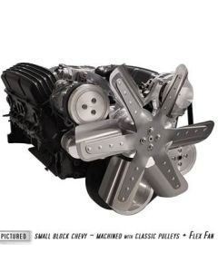 FDS-BBC-201-FF All American Billet Serpentine Kit, Big Block Chevy, Black, With A/C & PS